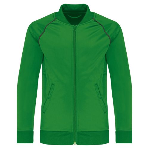 Trainingsjacke mit Reißverschluss und Paspel für Kinder PA385 – Proact in Green