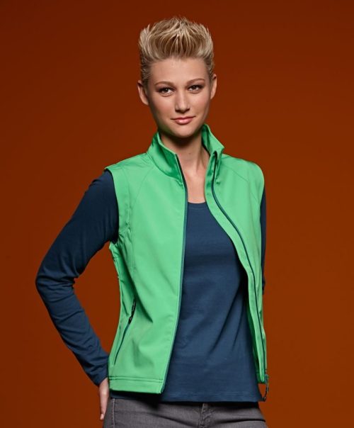 Damen 3-Lagen Softshell Gilet JN 1023 – Daiber in Green