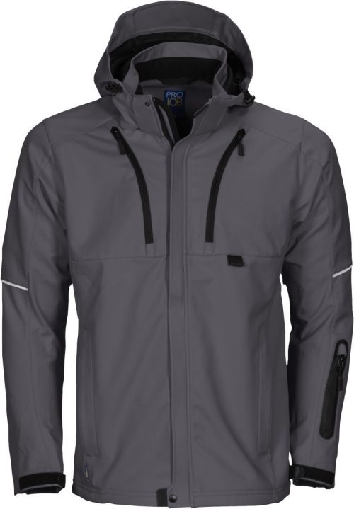 Workwear 3-Lagen Softshell Jacke 3406 Functional Jacket – ProJob in Grey