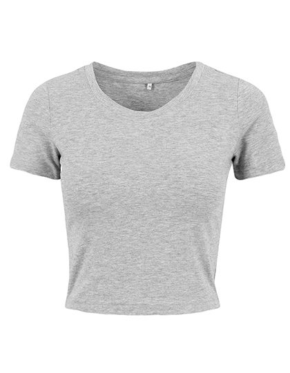 Schweres Damen Crop Top BY 042 – Build your Brand in Grey