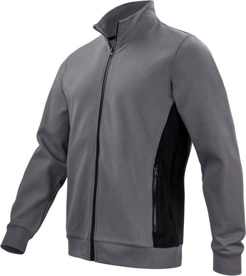 Schwere Doubleface Workwear Sweatjacke 2129 Sweatshirt Full Zip – ProJob in Grey