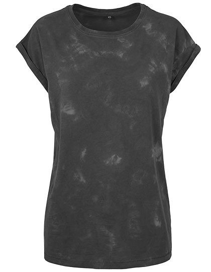 Ladies Batik Dye Extended Shoulder Tee – Build Your Brand in Grey Darkgrey