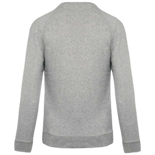 Men's Organic Cotton Crew Neck Raglan Sleeve Sweatshirt – Kariban in Grey Heather