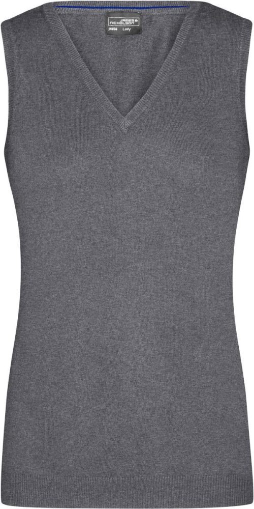 Damen V-Ausschnitt Pullunder JN 656 – Daiber in Grey Heather