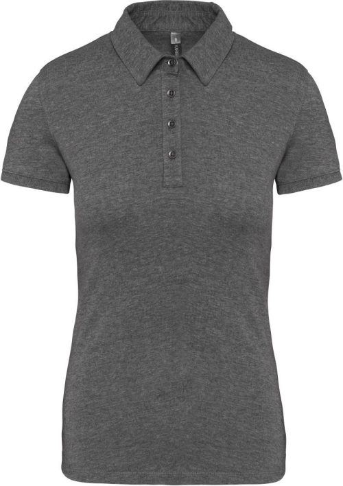 Damen Jersey Polo K 263 – Kariban in Grey Heather