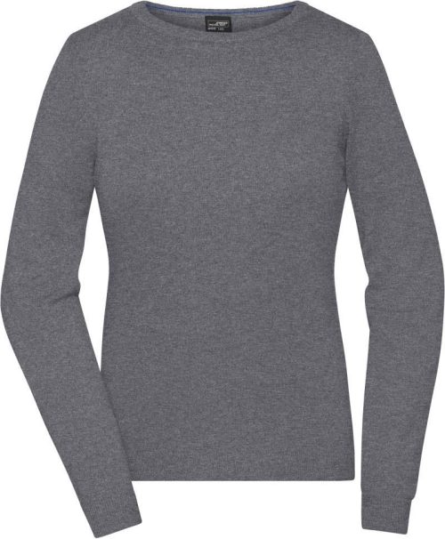 Damen Rundhals Pullover JN 1313 – Daiber in Grey Heather