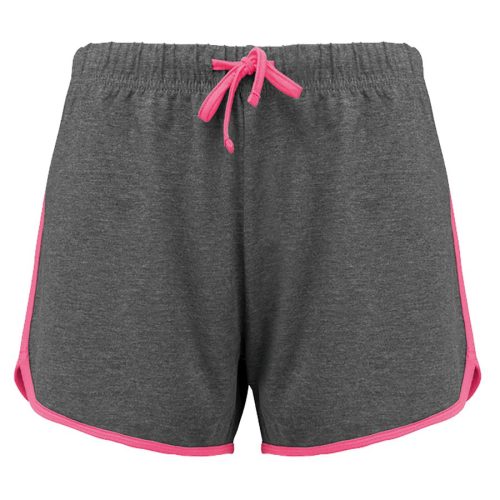 Damen-Sportshorts PA1021 – Proact in Grey Heather / Fluo Pink