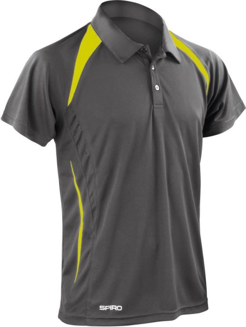Herren Team Piqué Polo S 177M – Spiro in Grey/Lime