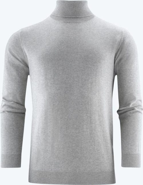 Herren Rollkragen Pullover Ashland Turtle – James Harvest in Grey Melange