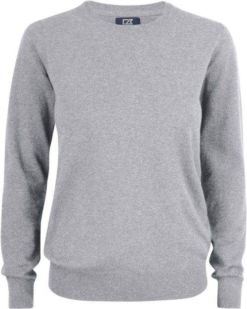 Damen Strickpullover Oakville Women – Cutter & Buck in Grey Melange