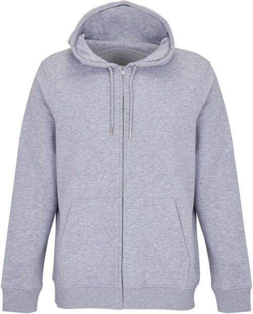 Schwere Unisex Kapuzen Sweatjacke Calipso – SOL'S in Grey Melange