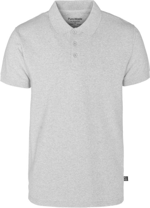 Schweres Herren Piqué Polo PQM – Pure Waste in Grey Melange