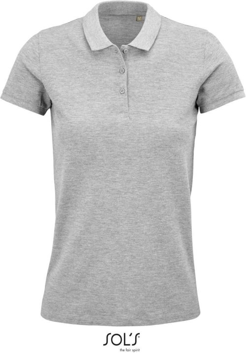 Damen Bio Piqué Polo Planet Women – SOL'S in Grey Melange