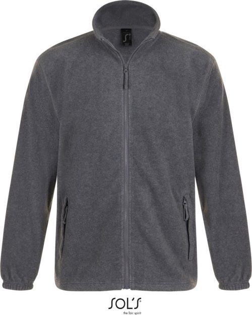 Fleece Jacke North – SOL'S in Grey Melange