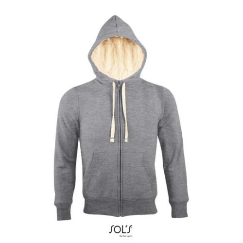 Sol's Sherpa - Unisex Zipped Jacket With "sherpa" Lining – SOL'S in Grey Melange