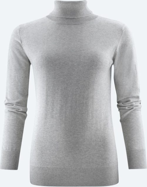 Damen Rollkragen Pullover Ashland Turtle Women – James Harvest in Grey Melange