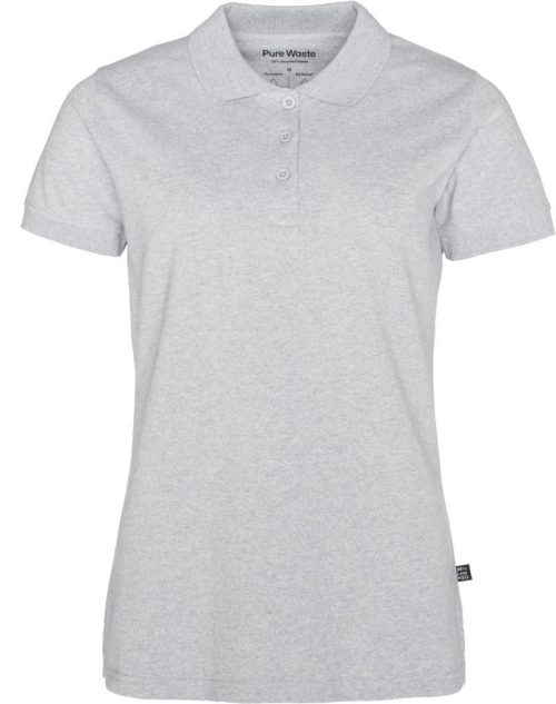 Schweres Damen Piqué Polo PQW – Pure Waste in Grey Melange