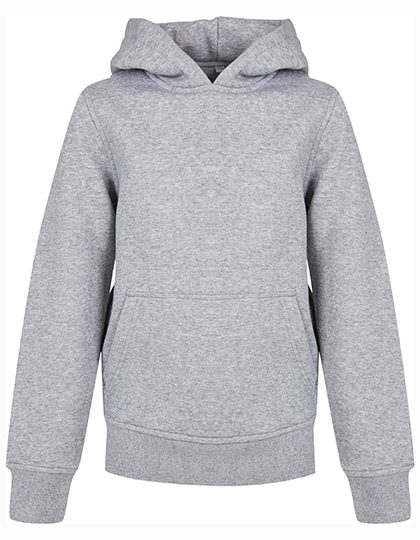 Kids´ Organic Basic Hoody – Build Your Brand in Heather Grey