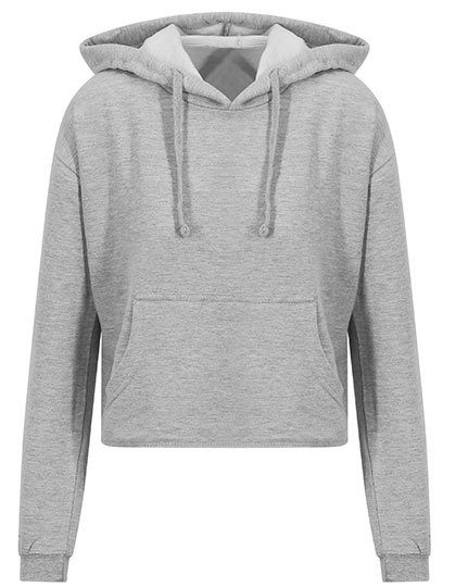 Women´s Cropped Hoodie – Just Hoods in Heather Grey