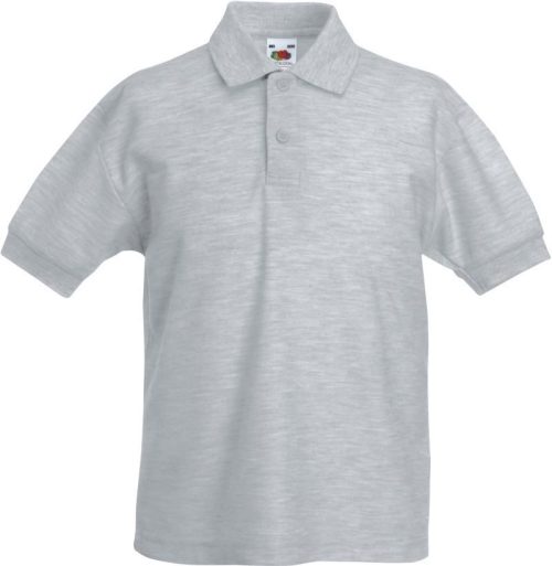 Kinder Piqué Polo Kids 65/35 Polo – Fruit of the Loom in Heather Grey