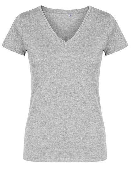 Women´s V-Neck T-Shirt – X.O by Promodoro in Heather Grey