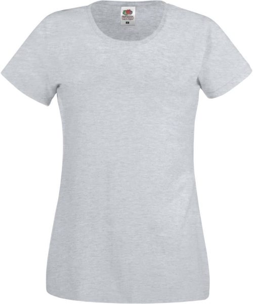 Damen T-Shirt Lady-Fit Original T – Fruit of the Loom in Heather Grey