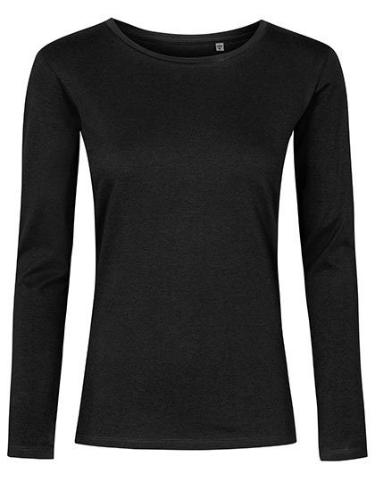 Women´s Roundneck T-Shirt Long Sleeve – X.O by Promodoro in Heather Grey