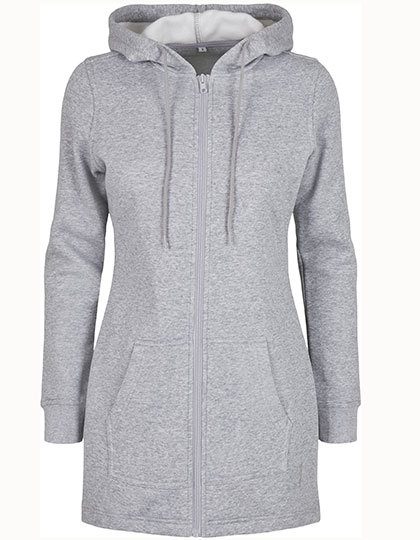 Damen Sweat Parka BY 148 – Build your Brand in Heather Grey
