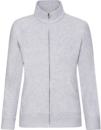 Ladies´ Premium Sweat Jacket – Fruit of the Loom in Heather Grey