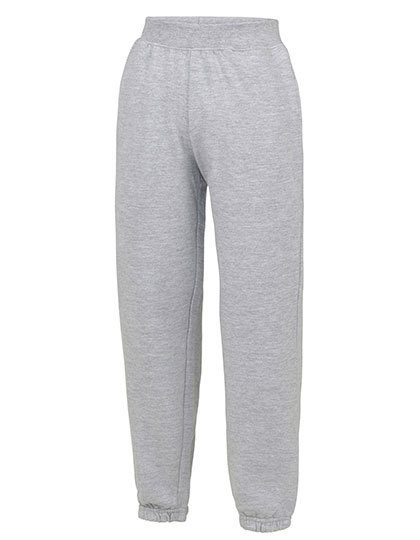 Kids´ Cuffed Jogpants – Just Hoods in Heather Grey