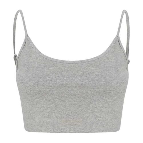 Women's Sustainable Fashion Cropped Cami Top – SF Clothing in Heather Grey