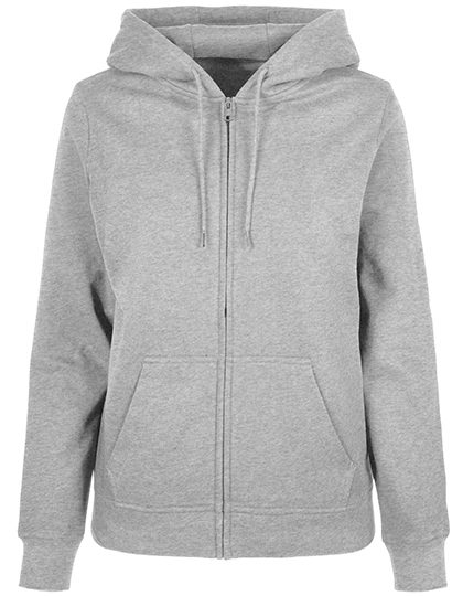 Ladies Basic Zip Hoody – Build Your Brand Basic in Heather Grey