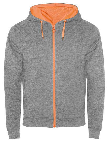 Fuji Sweat-Jacket – Roly in Heather Grey 58/Fluor Orange 223