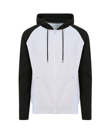 Baseball Zoodie – Just Hoods in Heather Grey/Jet Black