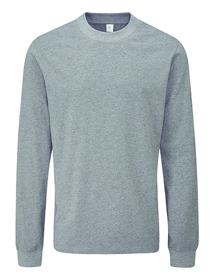 Essential Heavy Long Sleeve T – Mantis in Heather Grey Melange