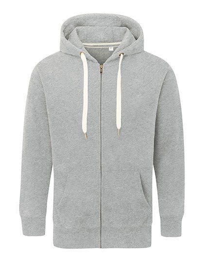 The Superstar Zip Through Hoodie – Mantis in Heather Grey Melange