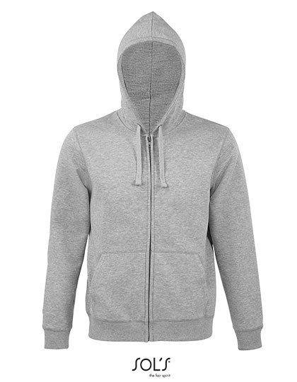 Men´s Zip Hoodie Spike – SOL´S in Heather Grey Melange
