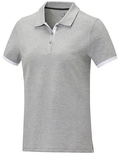 Ladies´ Morgan Polo – Elevate Life in Heather Grey/White