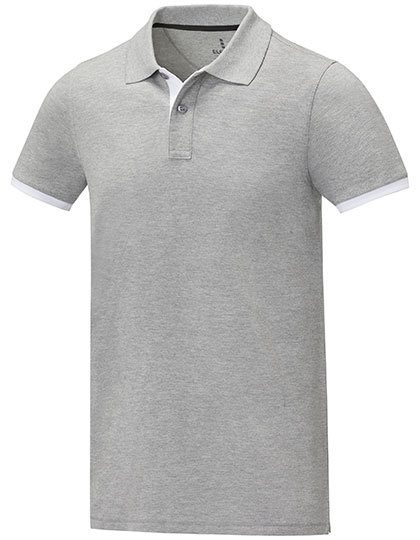Men´s Morgan Polo – Elevate Life in Heather Grey/White