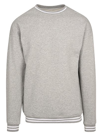 College Sweat Crew – Build Your Brand in Heather Grey/White