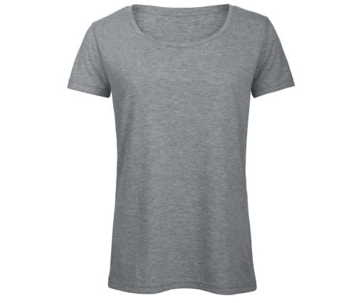 Ladies' TriBlend crew neck T-shirt TW056 – B&C in Heather Light Grey