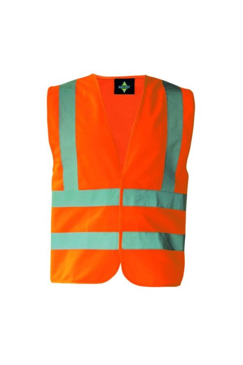 Safety / Functional Vest "hannover" - Four Reflective Stripes – Korntex in Hi-Vis Orange