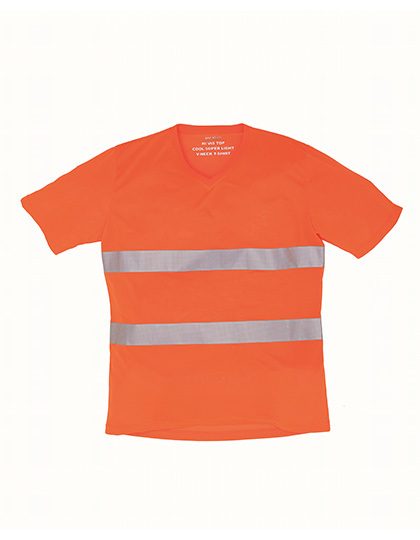 Hi-Vis Top Cool Super Light V-Neck T-Shirt – YOKO in Hi-Vis Orange