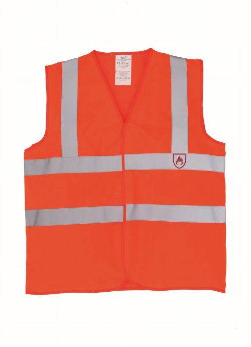 YOKO Flammenhemmende Weste ohne Ärmel in Warnfarbe HVW100FR – Yoko in Hi Vis Orange