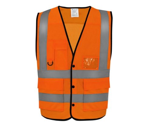 Hochsichtbare Weste zum Knöpfen, Eco Superior HVW860 – Yoko in Hi Vis Orange