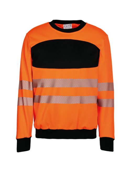 EOS Hi-Vis Workwear Sweatshirt With Printing Area – Korntex in Hi Vis Orange / Black