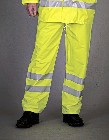 Hi-Vis Soft Flex Breathable Rain Trousers – YOKO in Hi-Vis Yellow