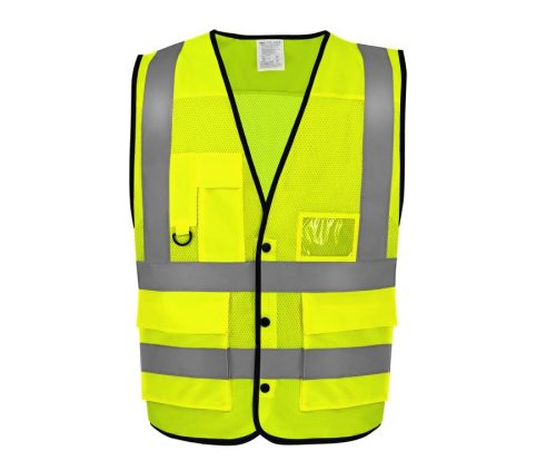 Hochsichtbare Weste zum Knöpfen, Eco Superior HVW860 – Yoko in Hi Vis Yellow