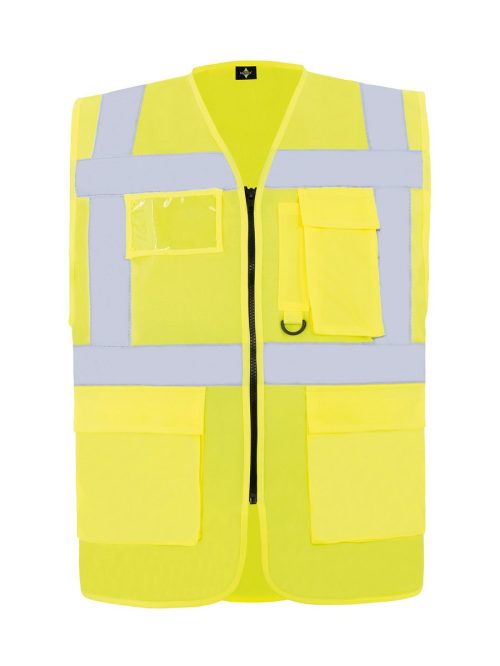 Comfort Executive Safety Vest "hamburg" - Multifunctional With Pockets – Korntex in Hi Vis Yellow