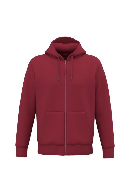 Unisex Zip-Up Hooded Sweatshirt – Native Spirit in Hibiscus Red